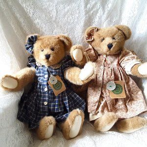2 Boyds Bear Corinna 16 - jointed  Golden Teddys